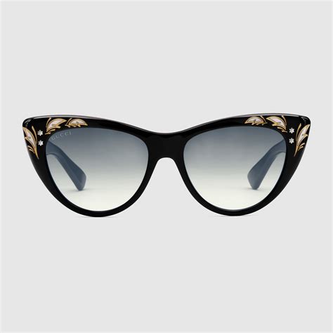 gucci cat eye sunglasses with pearls|gucci cat eye sunglasses beige.